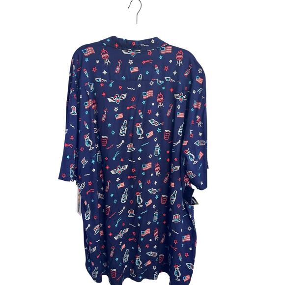 Tipsy Elves Men’s 4XL Button Down Shirt Patriotic America BBQ Party USA NWT - Picture 5 of 8